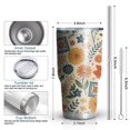 thumbnail image 6 of 30oz Pioneer Flower Tumblers Stainless Steel Tumbler with Lid and Straw,Vacuum Insulated Double Wall Travel Tumbler Cups Mug with Cleaning Brush for Coffee,Tea, 6 of 7