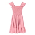 thumbnail image 5 of Otqutp Girls' U-Neck Casual Cotton Dress 2025 Trendy Tank Top Sundress for Kids 4-10 Years - Solid Color Everyday Outfit, 5 of 5