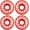 Rocket Red, variant on Rollerex Phaser 92A 54mm Skateboard Wheels (Prime White, 54mm)
