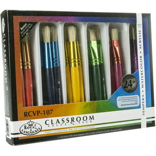 Royal & Langnickel Jumbo Classroom Brush Set, Set Of 48 Brushes And 1  Drying Tray : Target