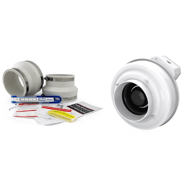 Fantech Rn3 Radon Mitigation Fan + 4x6 Install Kit