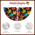 thumbnail image 3 of Rateoe Rainbow Colorful Maple Leaves Pattern Christmas Tree Skirt with Ties, Christmas Tree Decorations, Farmhouse Christmas Decor Xmas Holiday Decorations-36", 3 of 6