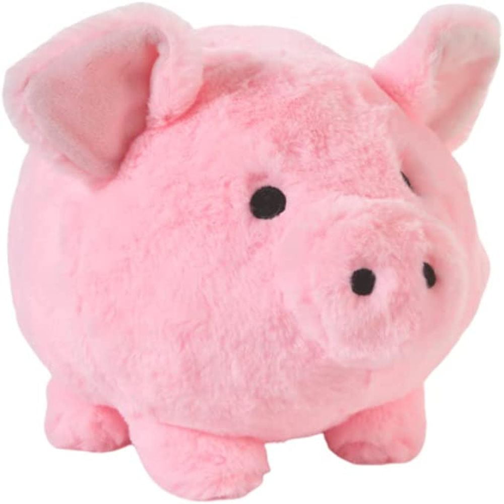 Cuddly Piggy Bank Soft Pig Oink Money Box Change Pot 