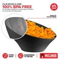 thumbnail image 3 of 4 Pack 20oz Black Disposable Plastic Bowls, Medium Snack Salad Bowls for Party Buffet, 3 of 14