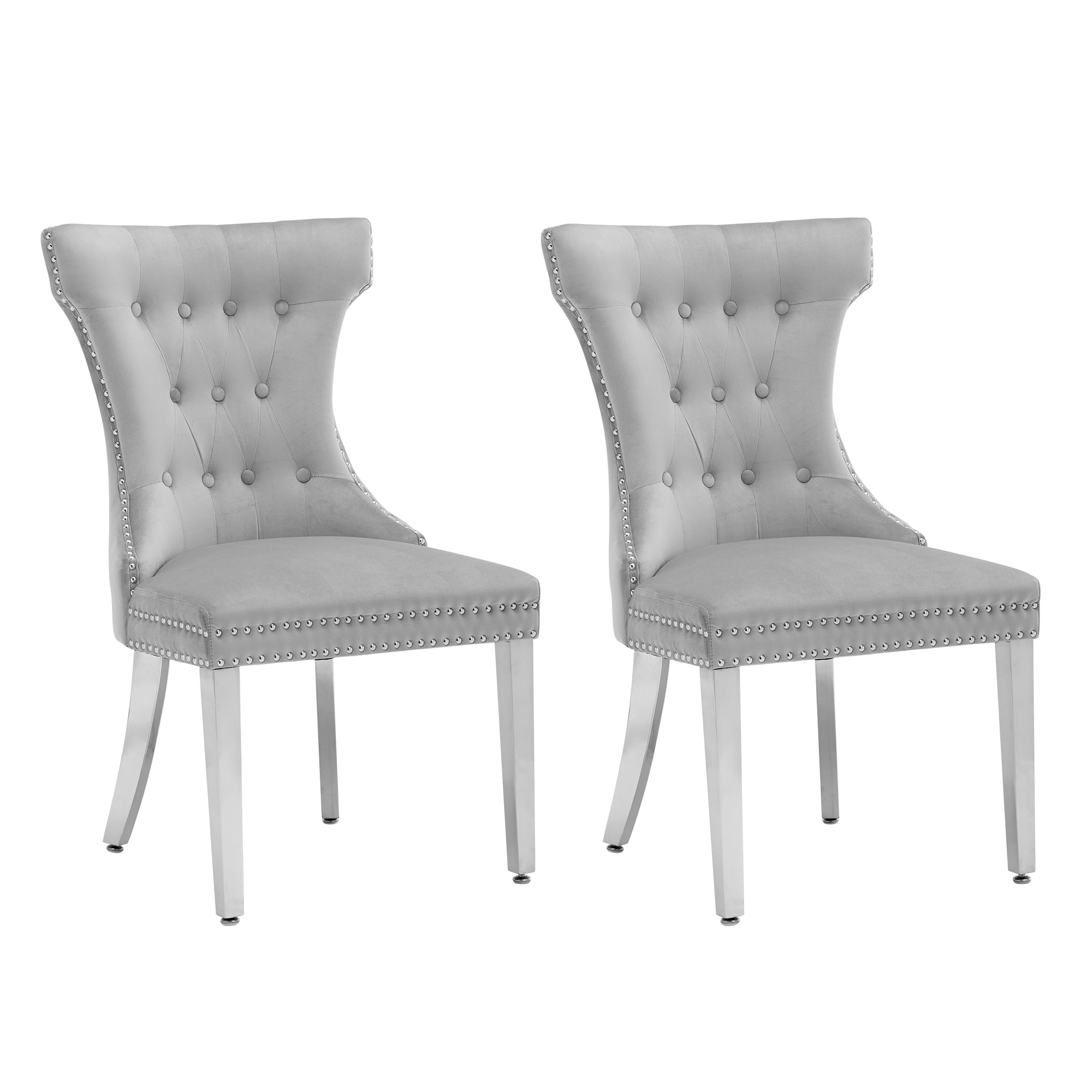 Foredo Velvet Dining Chairs, Modern Upholstered Wingback Dining Chair