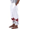 thumbnail image 1 of Pantalones de verano para mujer, informales, cómodos, con bolsillo suelto, con estampado floral Pompotops  ulkah939826, 1 of 4