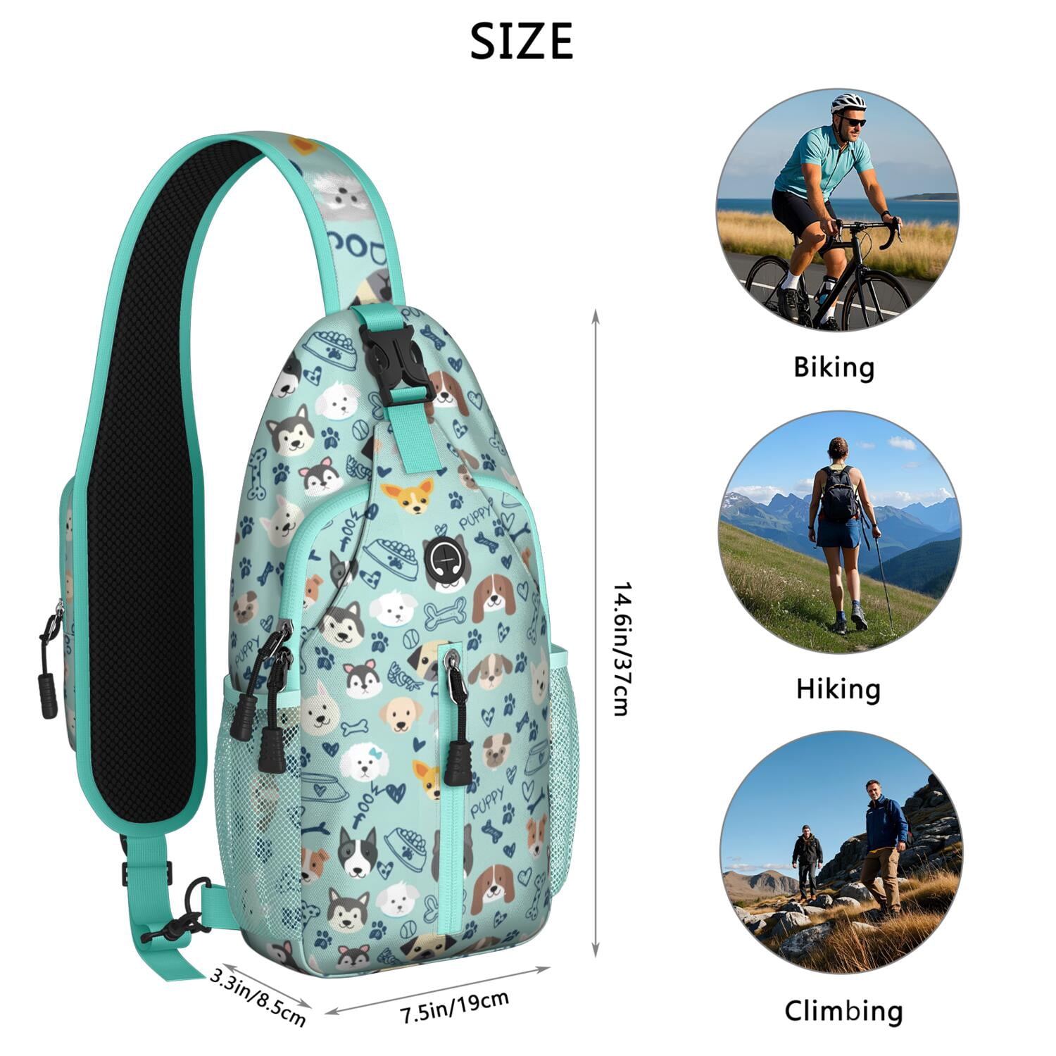 Nursing Sling Backpack Celebrating Saving Lives Every Day – Multipurpose Travel Daypack with Ergonomic Fit, Anti-Theft Back Pocket, Partitioned Storage, Water-Resistant Fabric, Adjustable