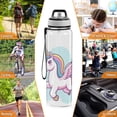 thumbnail image 7 of Unicorn and Stars Sports Water Bottle Portable Travel Mug 32oz BPA Free Leak Proof Straw Transparent Tritan for Gym Yoga Cycling Camping, 7 of 7
