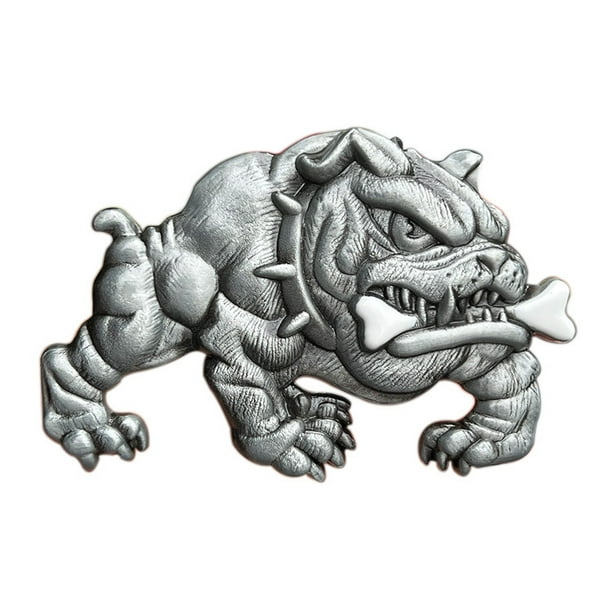 Cinturón con hebilla estilo bulldog vintage con diseño de calavera y hueso