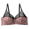 thumbnail image 4 of QASIEATN Women's Leopard Print V Neck Spaghetti Strap Bras Seamless No Underwire Bralettes Backless Underwear for Women, 4 of 5