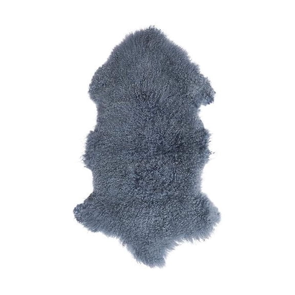 BS Trading Rug H-TIB-13-H No.13 Tibetan Whole Hide Pelt, Steel Gray