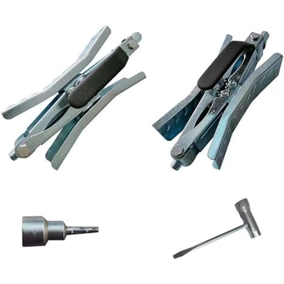 Camper Wheel Chock, Heavy Duty Rotatable X Shaped Stabilizer for RV Trailer (Drill Adjusted), 2 Sets of Tire Lock Chocks