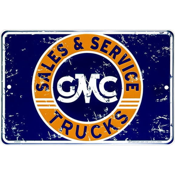 HangTime GMC Trucks Sales & Service Nostalgia 8x12 inch sign