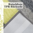 thumbnail image 4 of Alfombrilla de baño de rayas de pana de uso versátil, alfombra de baño antideslizante de felpa muy absorbente para cocina y dormitorio, 50 x 80 cm de microfibra con goma TPR, suave y cálida, color, 4 of 7
