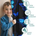 thumbnail image 3 of Blackout Kids Curtains,Black Blue Butterfly Pattern Childrens Insulated Curtains Set Of 2,Bedroom Essentials,Toddler Room Decor 42"x54", 3 of 5
