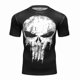 thumbnail image 1 of Superhero Punisher Short Sleeve Sport T Shirt Workout 3d Compression Quick Dry Training Men's Running Gym Fitness Top Rashgard, 1 of 5