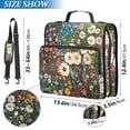 thumbnail image 2 of FORMRS Zipper Binder with Shoulder Strap 2-inch Ring 500 Sheet Capacity File Bag, Floral Garden, 2 of 5