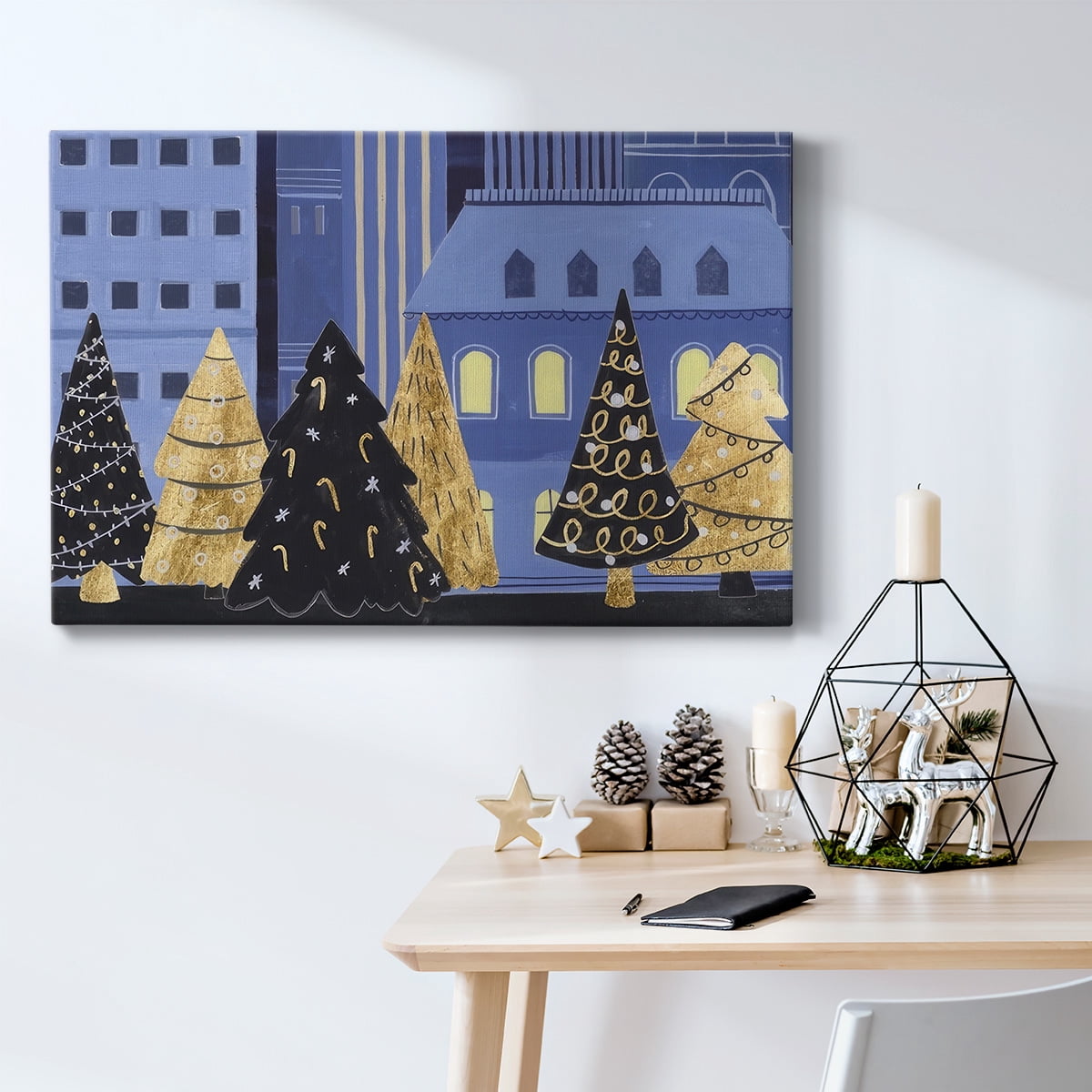 Holiday Night Collection A- Gallery Wrapped Canvas