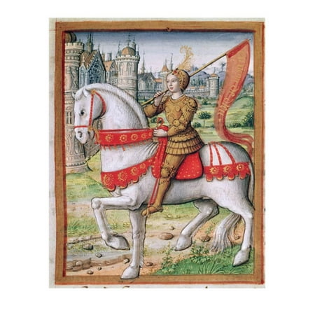 Ms 17 F.76 Joan of Arc from 'Vie Des Femmes Celebres', C.1505 Print Wall Art By French School