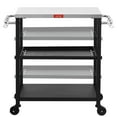 thumbnail image 6 of Feasto Adjustable 3-Tier Outdoor/Indoor Food Prep Cart Work Table with Stainless Steel Table Top, 6 of 11
