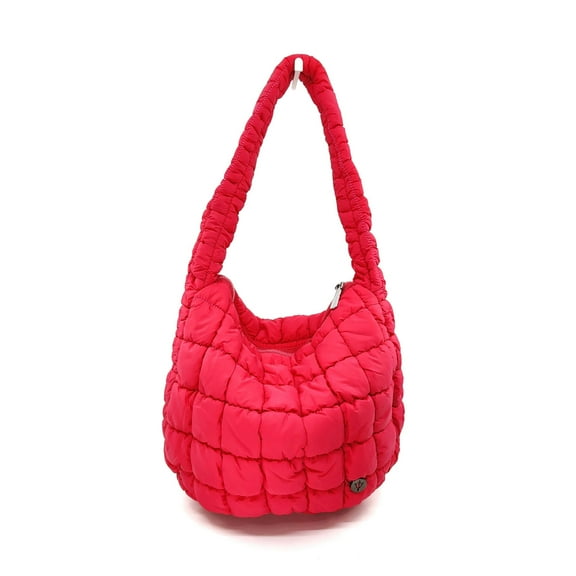 Nylon Puffer Quilted Medium Shoulder Bag