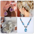 thumbnail image 4 of Uxcell 80 Pcs Perles de Strass en Forme de Goutte d'Eau 13 x 18 mm, Bleu Profond, 4 of 5