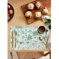 thumbnail image 2 of Placemats Set of 6, Cotton Linen Heat Table Mats Non-Slip Washable Spring Green Hand Painted Botanical Leaves Trees Placemat for Holiday Banquet Dining Kitchen Table Decor, 2 of 6
