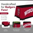 thumbnail image 2 of Wisconsin Badgers 6' College Sports Printed Table Throw - NCAA Licensed - Polyester Draped - School Tablecloth (Red, White, Black), 2 of 5
