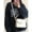 white, variant on Fashion Burgundy Women Shoulder Bags Pu Leather Ladies Square Crossbody Bag Luxury Female Flap Buckle Design Tote Purse Handbags
