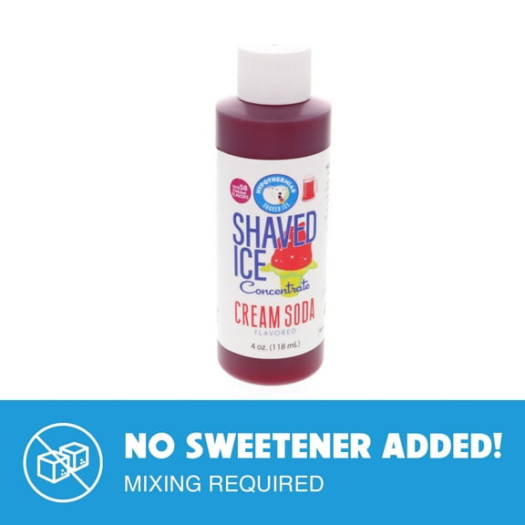 Hypothermias Red Cream Soda Snow Cone Unsweetened Flavor Concentrate Makes 1 Gallon of Syrup 4 fl. oz.