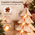 thumbnail image 3 of Vintage Lighted Christmas Tree Figurine, Christmas Tree Village with Warm Lights, Table Christmas Tree with Lights, Mini Tabletop Decor Warm Glow Home, Nostalgic Winter Pines Gift, Small, 3 of 6