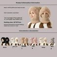 thumbnail image 2 of Winter Hat Scarf Set for Women Knit Balaclava Ski Mask with Face Mask, Warm Fleece Lined Beanie Hat with Pom Pom Bouble Adjustable Drawstring Windproof Hooded Hat for Outdoor Sports Women Gift, 2 of 5