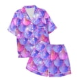 thumbnail image 4 of Pyjamas en Satin pour Garçons Imprimé Manches Courtes Filles Ensemble de Pyjamas à Boutons Mode Filles Ensemble de Pyjamas Filles Pyjamas Garçons Filles Mode, 4 of 4