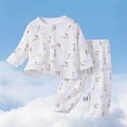 thumbnail image 2 of Organic Cotton Baby Long Sleeve Pajama Sets, Toddler Boy Girl 2 Piece Sleepwear,machine‑washable 6-12 Months 12-24 Months 2t 3t 4t 5t 6t 7t 8t 9t Children 4-5 Years, 2 of 5