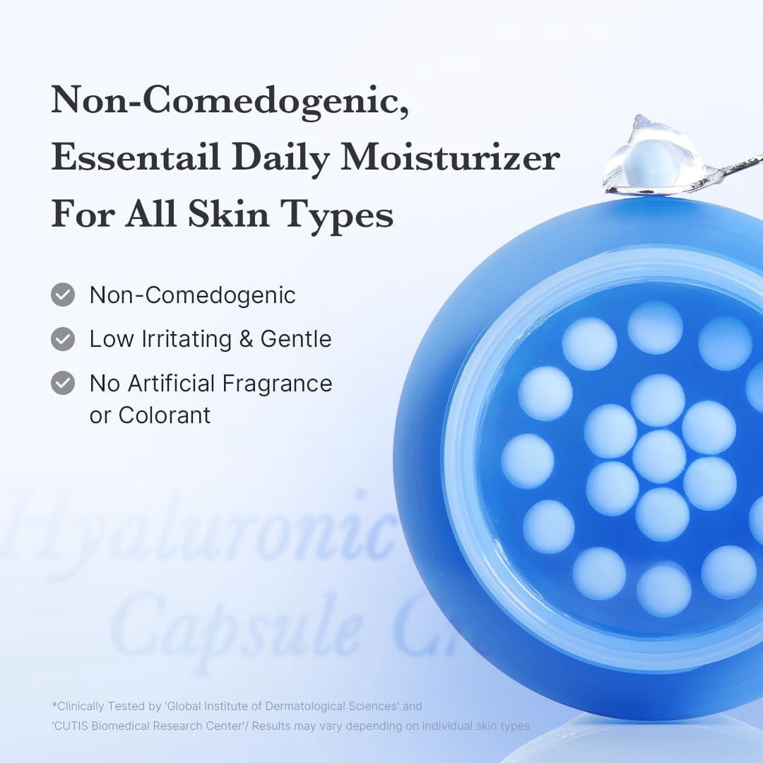 medicube Capsule Cream with Hyaluronic Acid | 120H Lasting Hydration, Barrier Care, Calming Daily Facial Moisturizer For All Skin Types | Panthenol & Ceramides | Korean Skincare, 1.94 oz