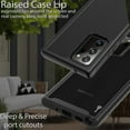 thumbnail image 5 of CoverON Samsung Galaxy Note 20 Ultra Case, Military Grade Full Body Rugged Slim Fit Clear Phone Cover, Black, 5 of 9