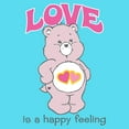 thumbnail image 2 of Girl's Care Bears Love-a-Lot Happy Feeling Graphic Cropped T-Shirt, 2 of 3