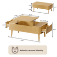 thumbnail image 2 of TOKSOM 47" Lift-Top Coffee Table with Storage & 2 Drawers, Nature Wood Sofa Table, Adjustable Height Modern End Table for Living Room, Easy Assembly, 2 of 14