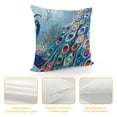 thumbnail image 4 of Orinice Peacock Graphic Decorative Pillow Cover for Home Couch Bed Sofa - 1PC 20x20in, 4 of 5