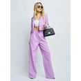 thumbnail image 6 of 2 Piece Outfits for Women Dressy Blazer Jackets High Waisted Straight Leg Pants Suits Set Business Casual Purple XXL, 6 of 9