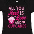 thumbnail image 4 of Inktastic Valentines Day All you Need is Love and Cupcakes Boys or Girls Baby Bodysuit, 4 of 5