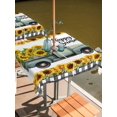 thumbnail image 2 of Outdoor Tablecloth with Umbrella Hole for Patio/Picnic/Party/Camping, Sunflowers Truck Waterproof Table Cloth Square Cover Washable, Summer Seasonal Botanical Blooms Floral (54"x 54"), 2 of 8