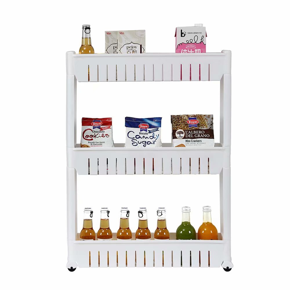 3 Tier Slim Storage Cart Mobile Shelving Unit Organizer Slide Out