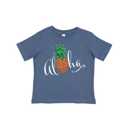 

Inktastic Aloha- in Cursive with Pineapple Gift Toddler Boy or Toddler Girl T-Shirt