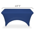 thumbnail image 2 of Lann's Linens 4' Fitted Spandex Tablecloth for 48" x 24" Rectangular Tables, Royal Blue, 2 of 3