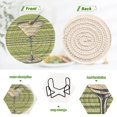 thumbnail image 4 of Yayeee 6 PCS Drink Coasters with Holder Set Woven Absorbent Round Tabletop Hot Pad, Green Martini Glass, 4 of 7