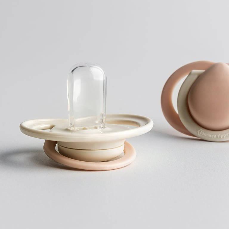 Tommee Tippee Newborn Pacifiers, 0-2 Months, Matte Texture, Reusable Sterilizer Pod, Pack of 2