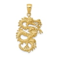 thumbnail image 1 of FB Jewels 14K Yellow Gold Solid 3-Dimensional Dragon Pendant, 1 of 5