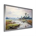thumbnail image 2 of Designart "Serenity in Indonesian Landscape" Landscapes Framed Wall Art Decor - Traditional Orange Indonesia Hallway Framed Wall Art Decor, 2 of 6
