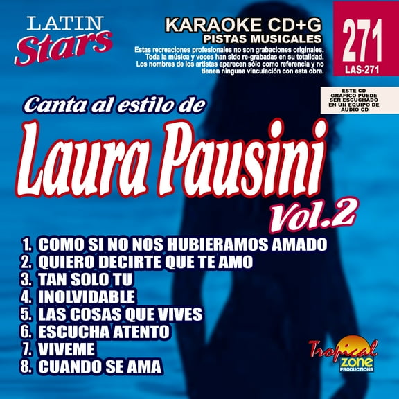 Karaoke Latin Stars 271 Laura Pausini Vol. 2